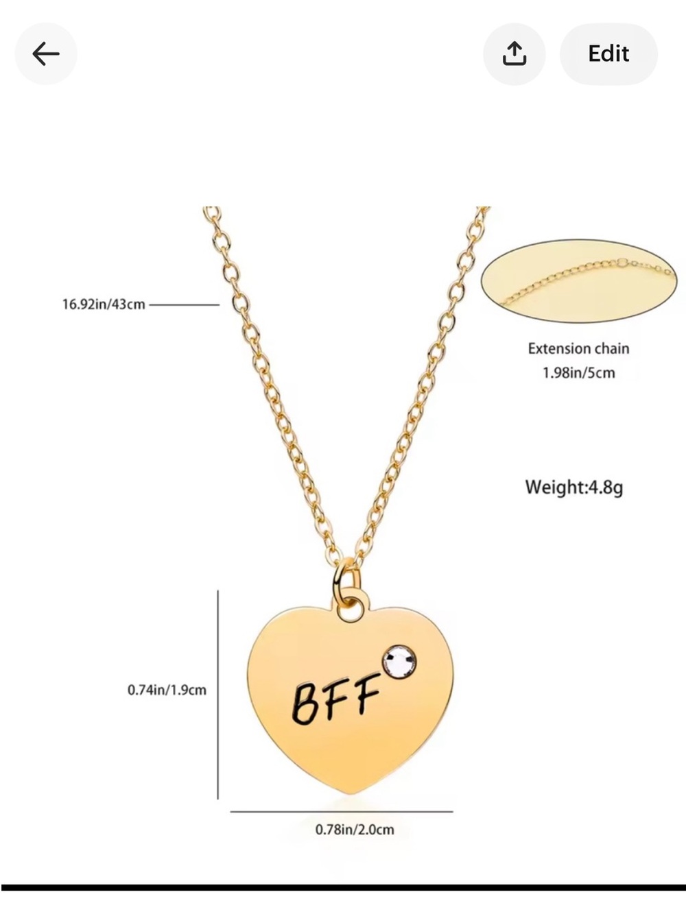 Jennifer’s body earrings and necklace set - Picture 2 of 2